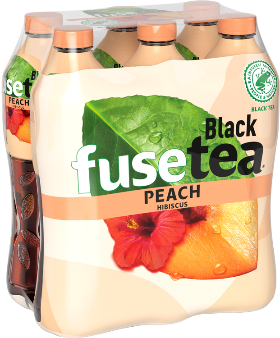 Fusetea Black Tea Peach Hibiscus Pet 6-Pack 150cl