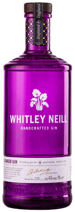 Gin Whitley Neill Handcr.Dry Rhub.+Ginger 43% 70cl