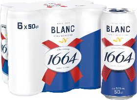 Kronenbourg 1664 Blanc Dose 6-Pack 50cl Kronenbourg 1664 Blanc Dose 6-Pack 50cl