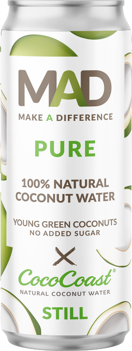 MAD Pure Natural Coconut Water Dose 24x33cl