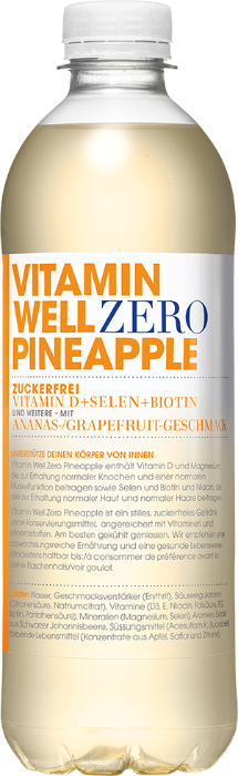 Vitamin Well Zero Pineapple 12x50cl